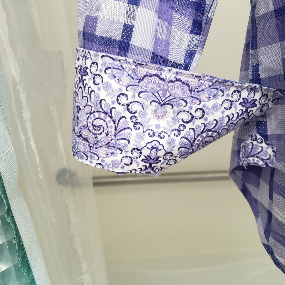 Robert Graham purple /white check